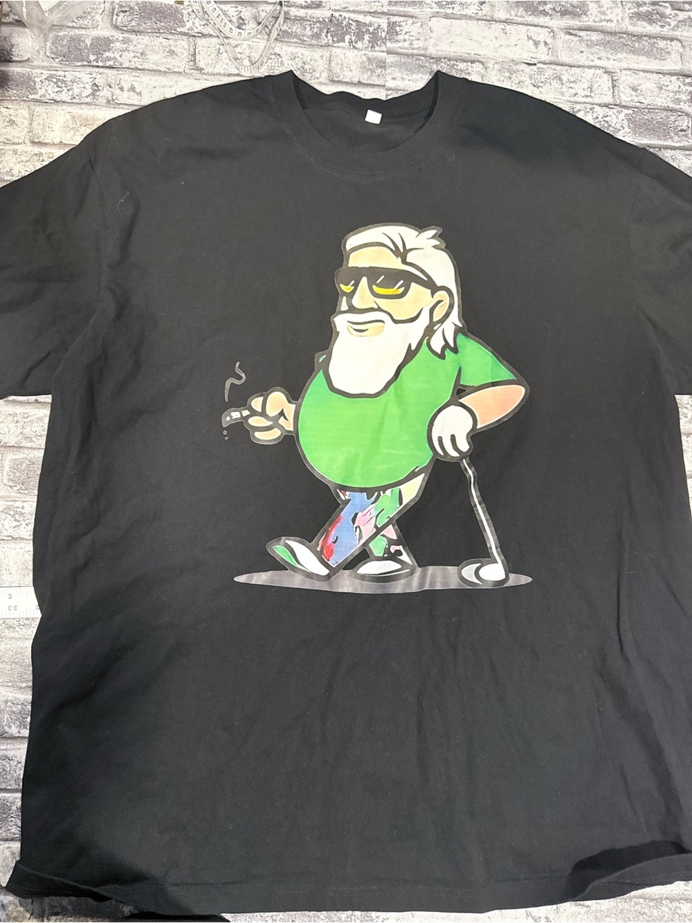 John Daly Golf T shirt Character Logo Black Unisex Size 3XL - NWOT